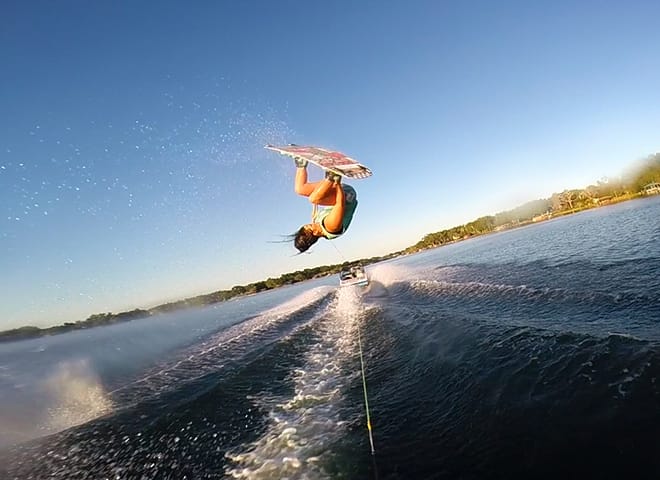 Abby does a flip