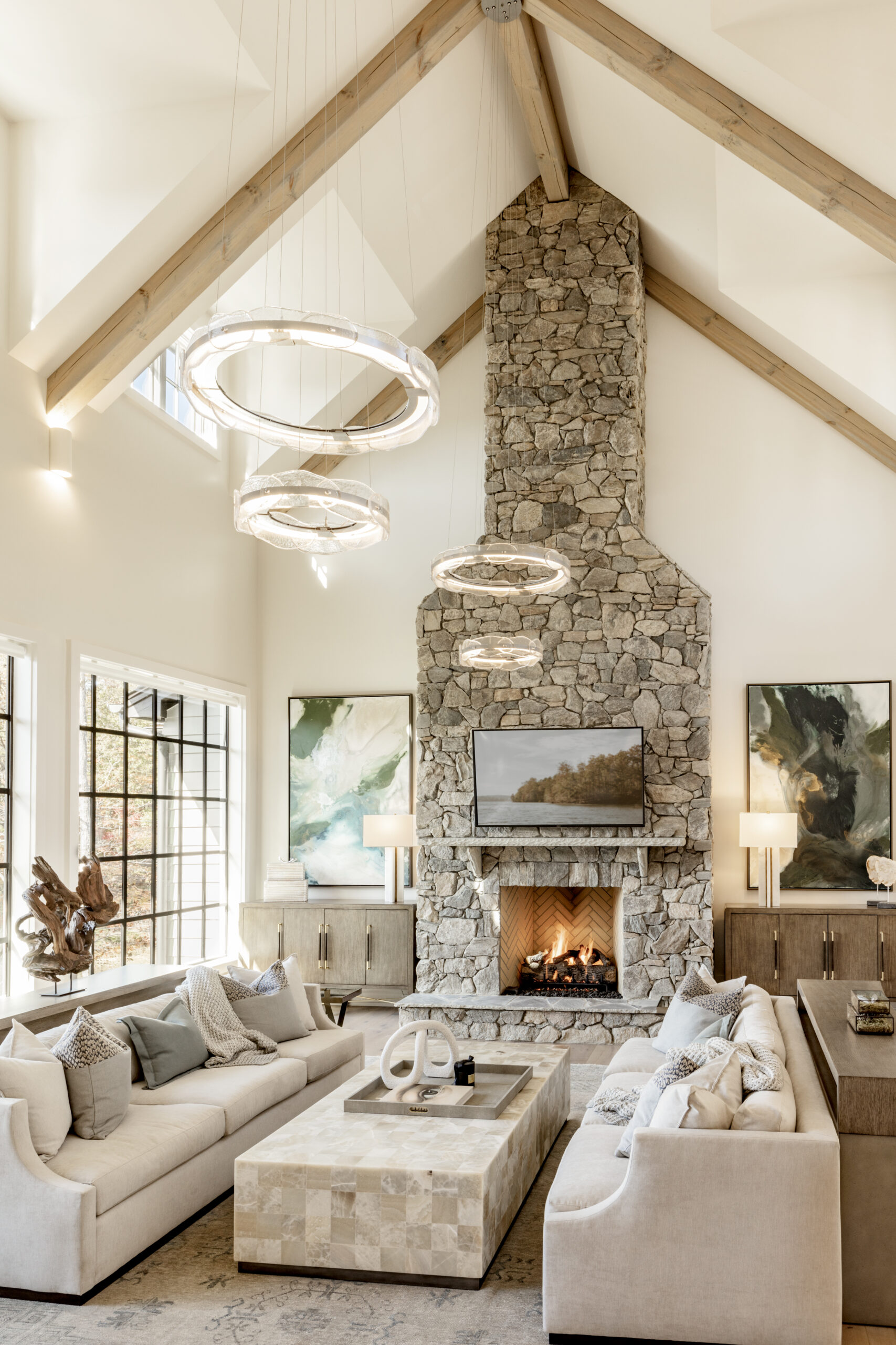modern lake house
