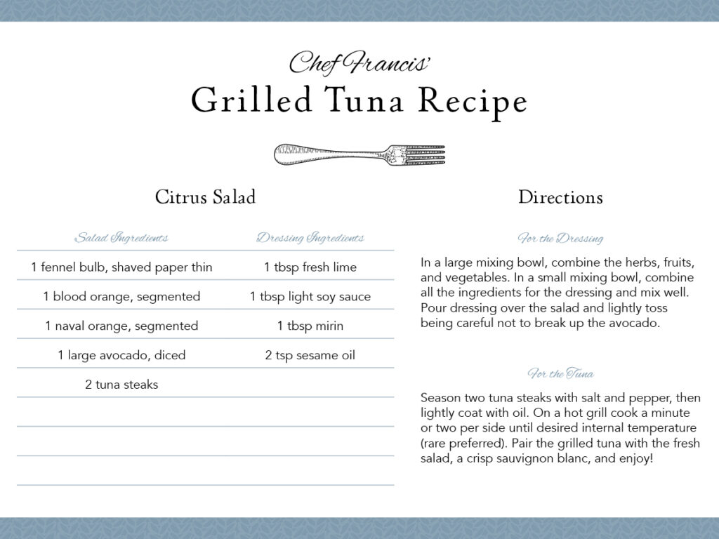 francis turk grilled tuna recipe