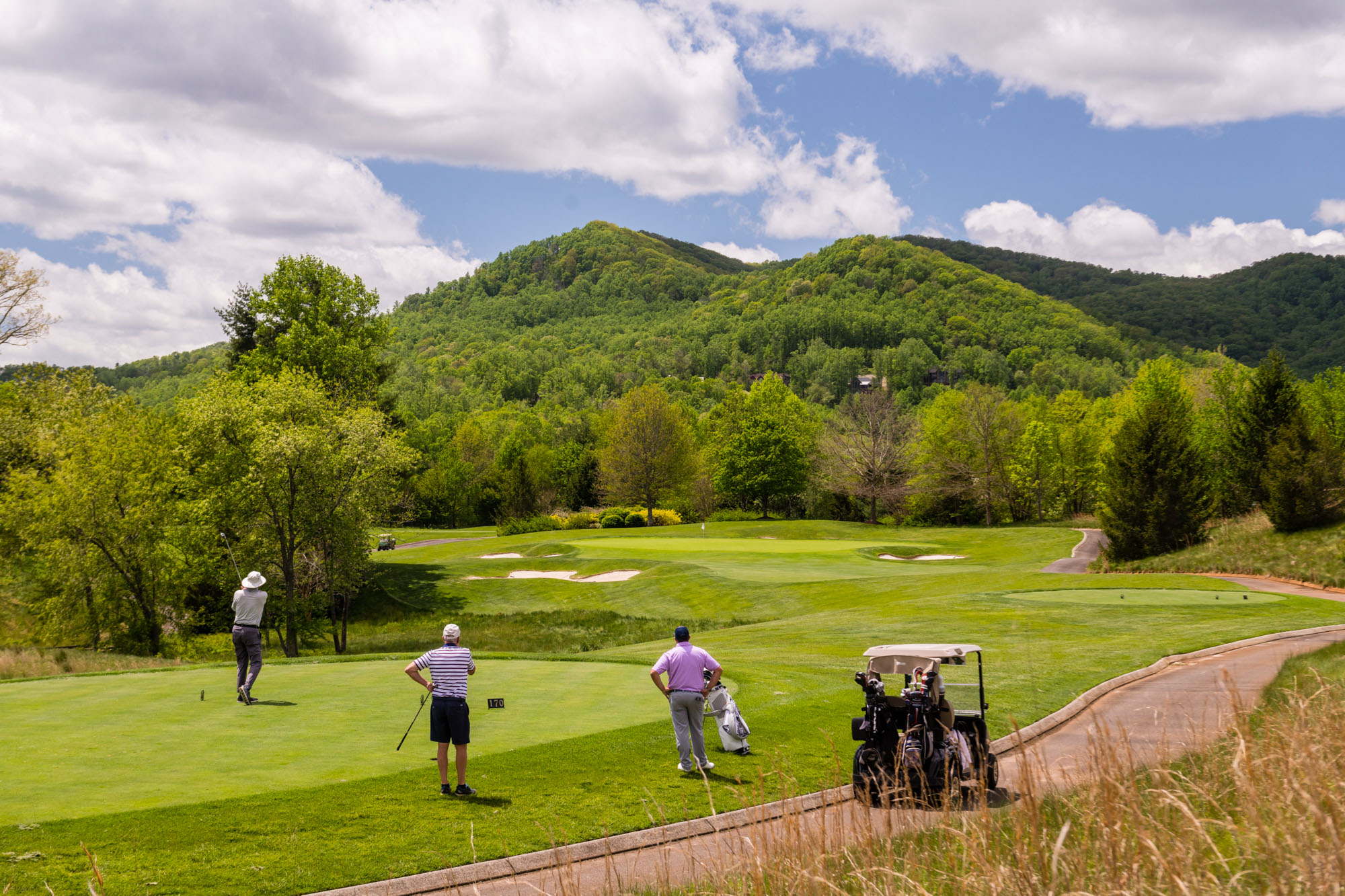 golfing at walnut cove