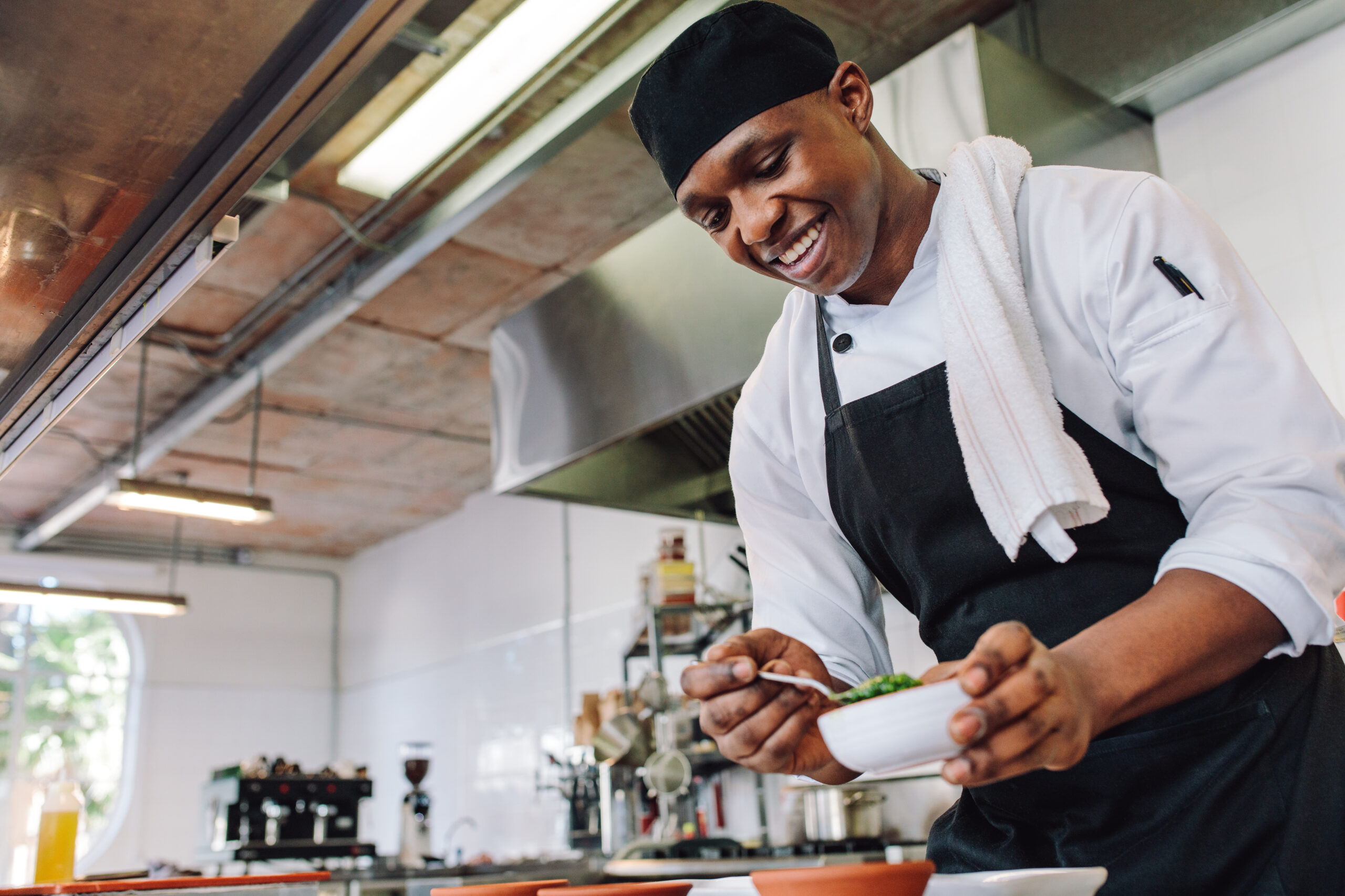 chef at work at the cliffs