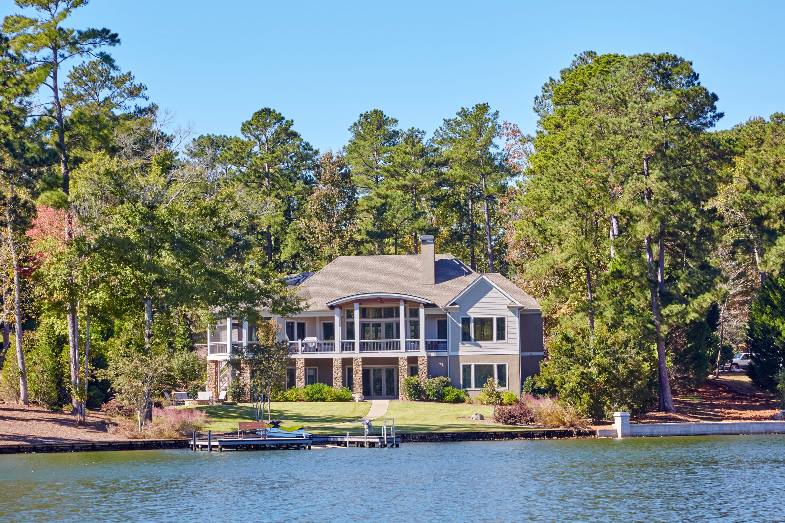 beautiful lake home